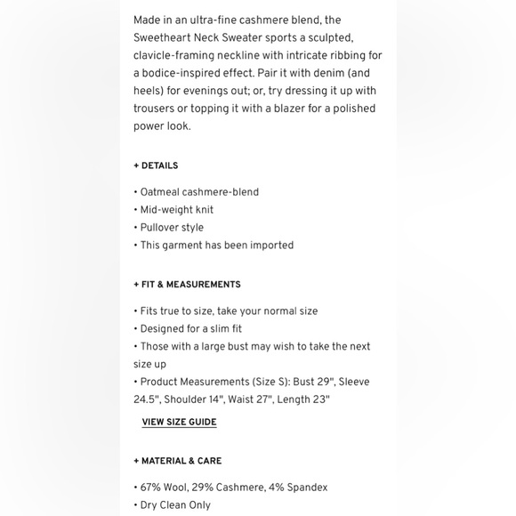 Mayson the Label wool cashmere sweetheart sweater in oatmeal heather - Picture 5 of 9